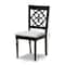 Baxton Studio Renaud Modern and Contemporary Grey Fabric and Dark Brown Finished Wood 2-Piece Dining Chair Set 174-10536-Zoro - alternate 6